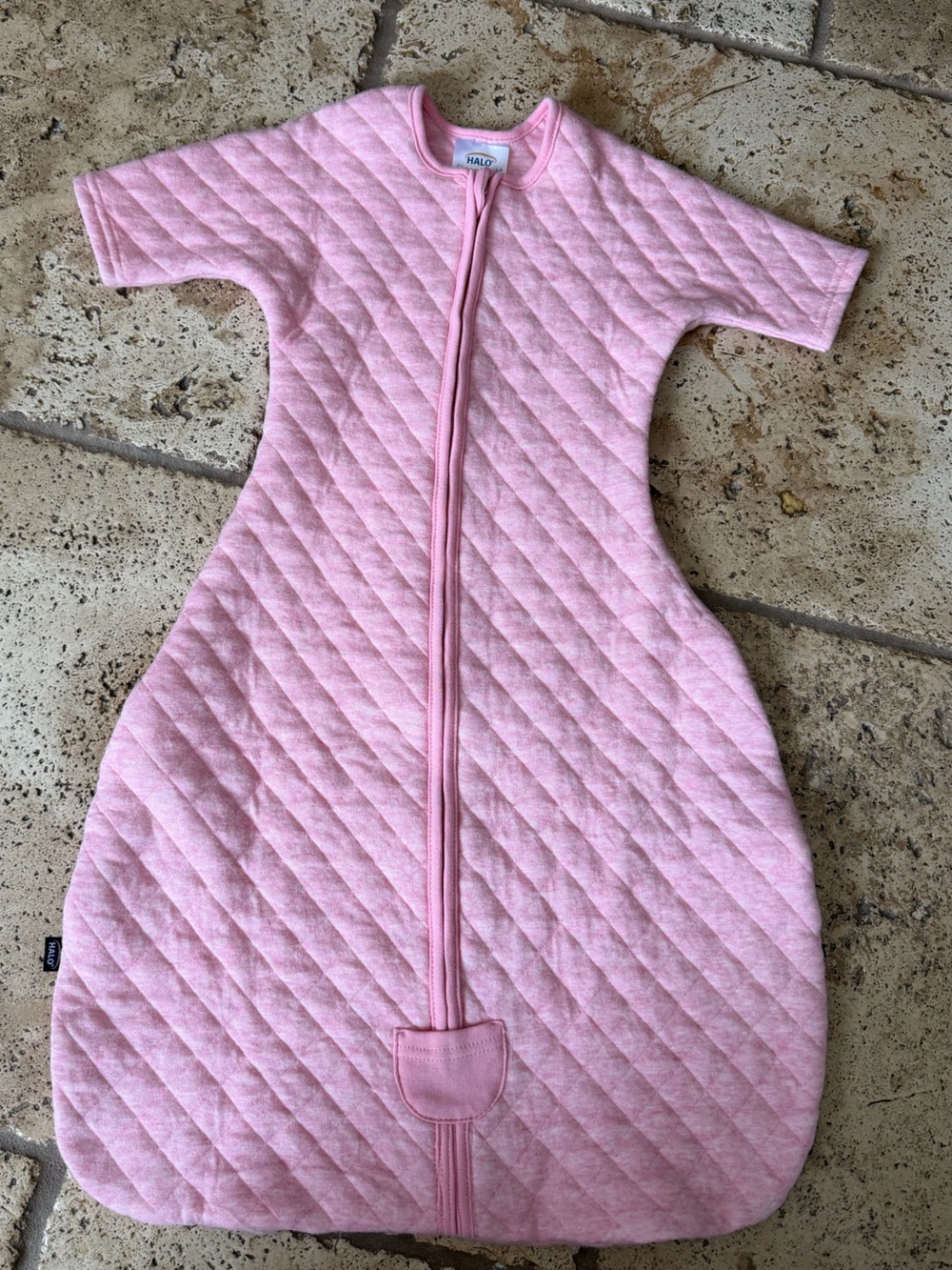 NWOT Halo Easy Transition SleepSack Medium 6-9 Month in Quilted Pink Heather
